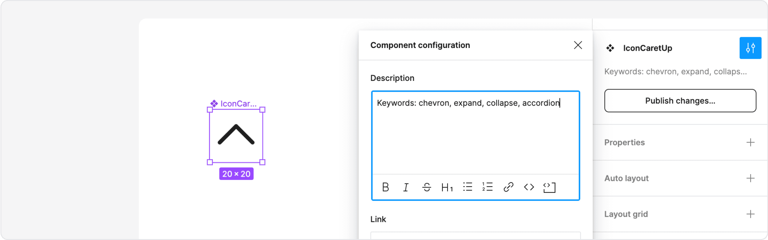 Icon configuration